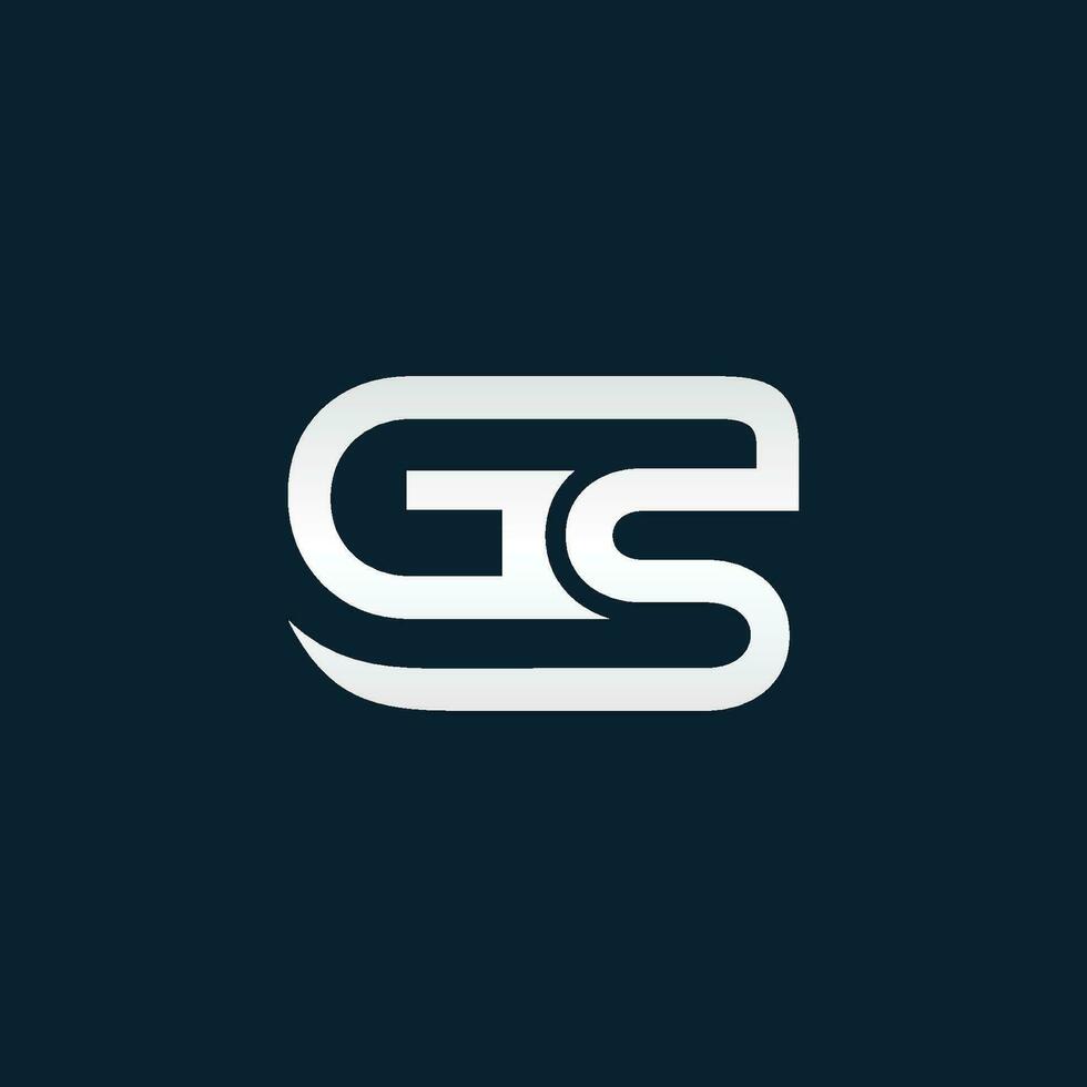 Initial Letter GS or SG typography logo design vector