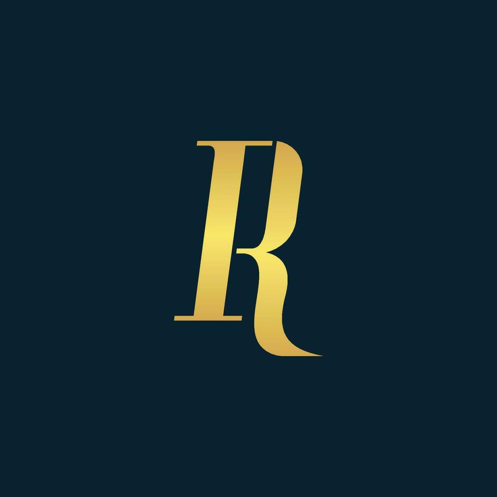 Initial Letter KR or RK typography logo design vector