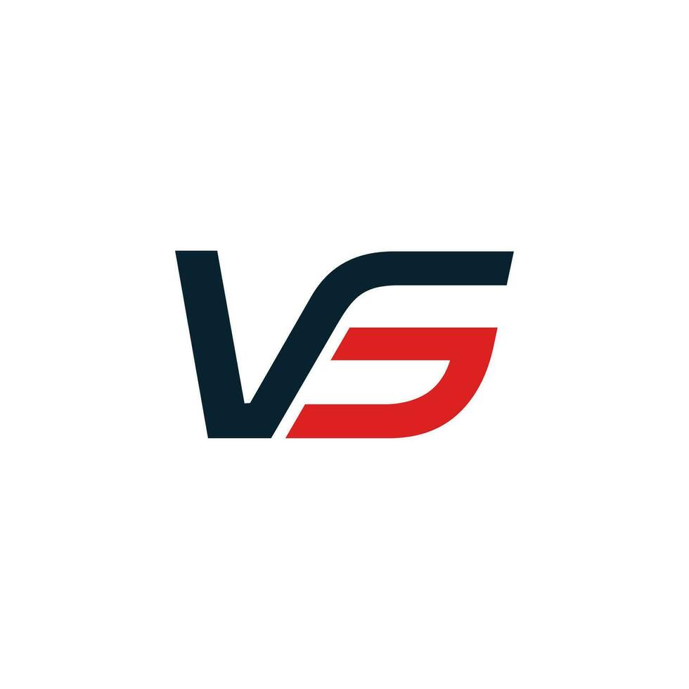 Initial letter VS logo vector concept