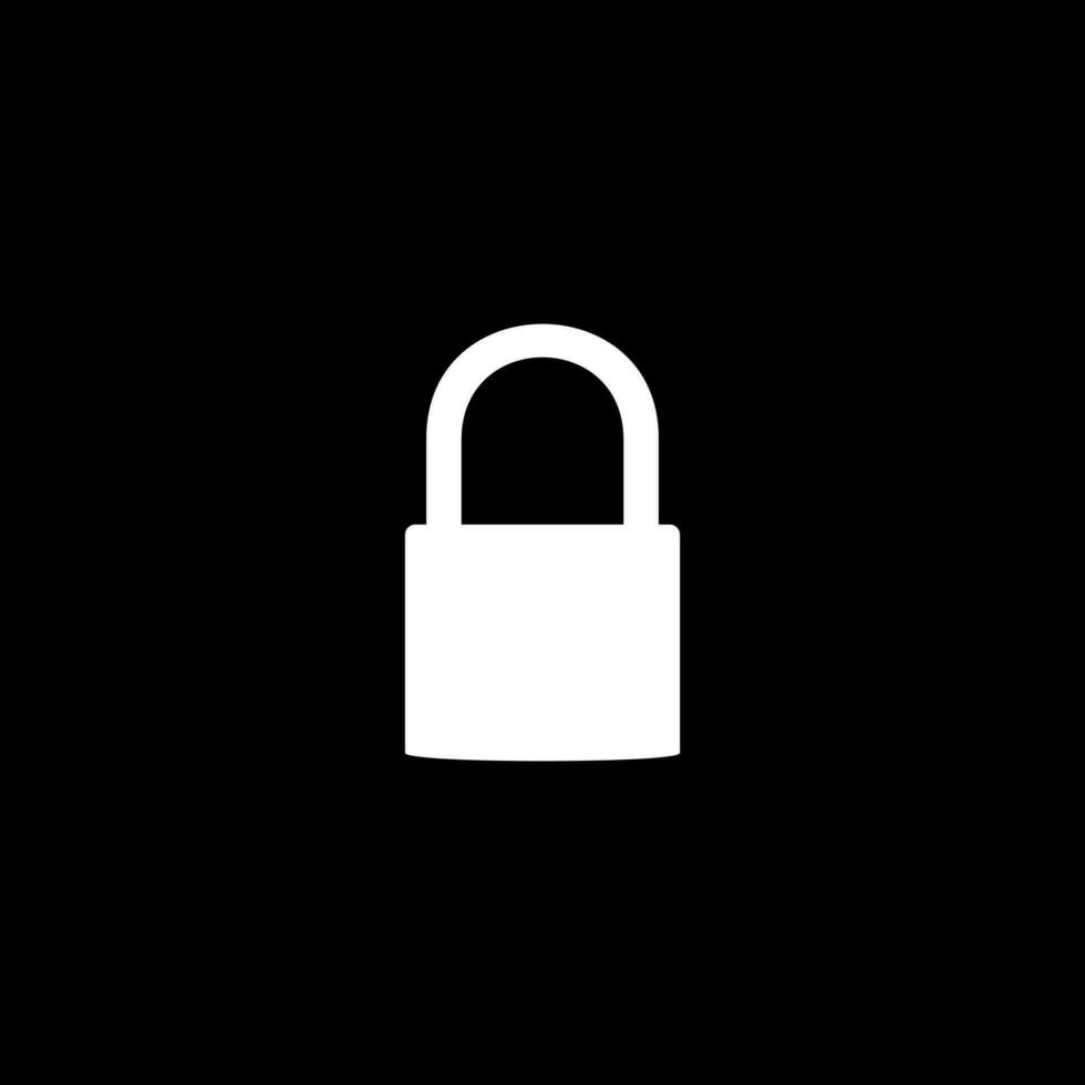 Padlock Silhouette, Flat Style, can use for Art Illustration, Pictogram, Logo Gram, Website or Graphic Design Element. Vector Illustration