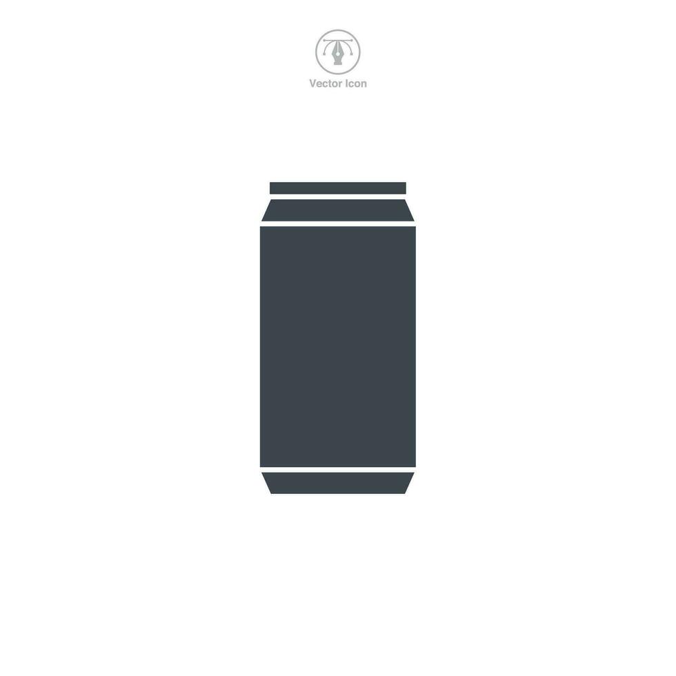 Soda Can Icon symbol vector illustration isolated on white background