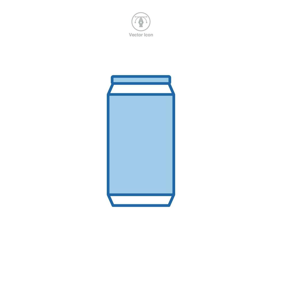 soda lata icono símbolo vector ilustración aislado en blanco antecedentes