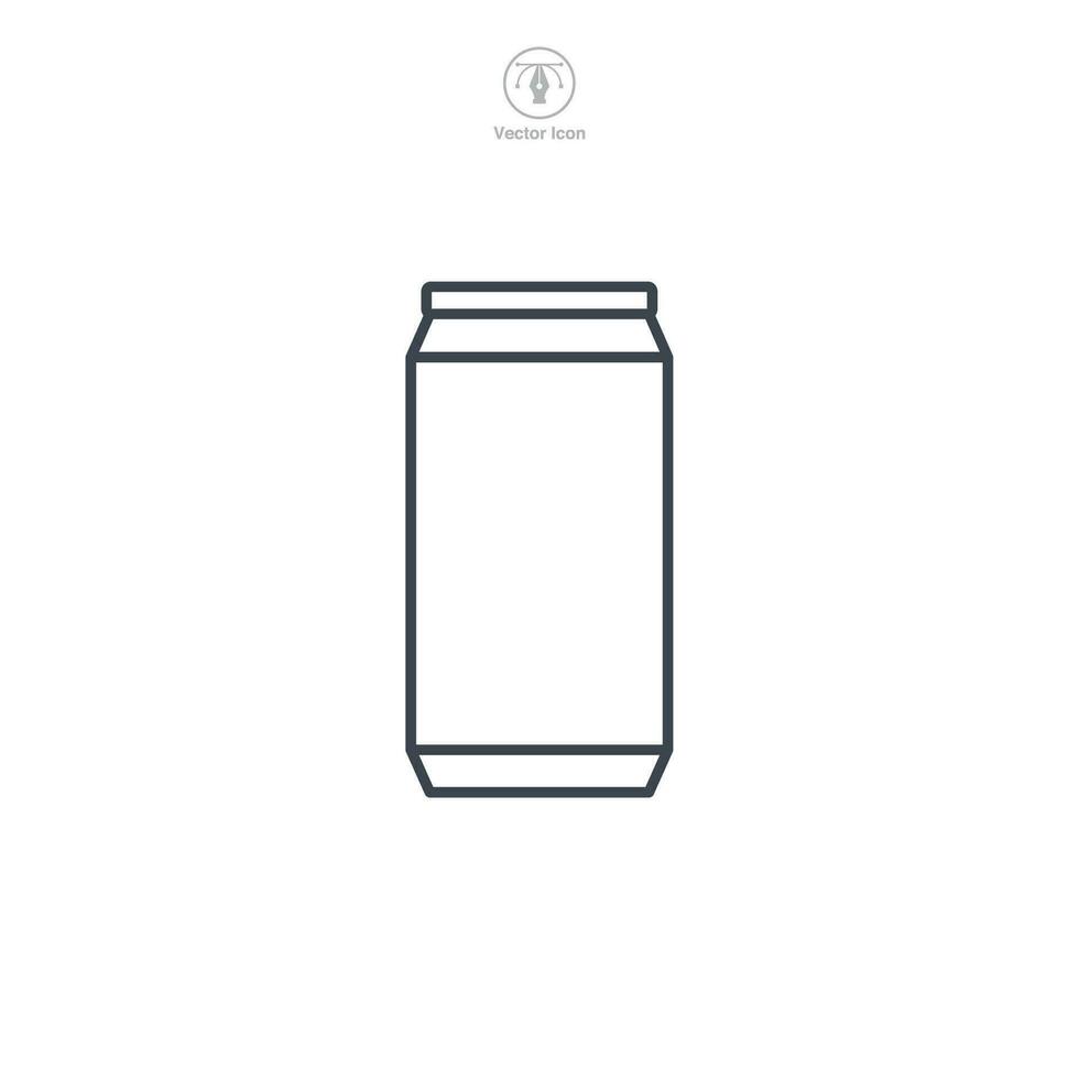 Soda Can Icon symbol vector illustration isolated on white background