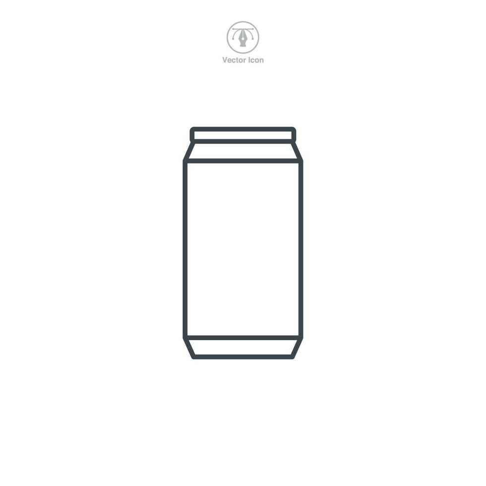 soda lata icono símbolo vector ilustración aislado en blanco antecedentes