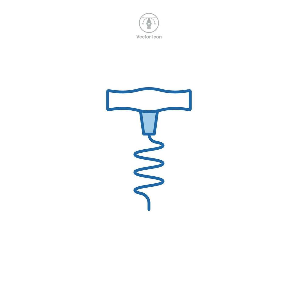 Corkscrew Icon symbol vector illustration isolated on white background