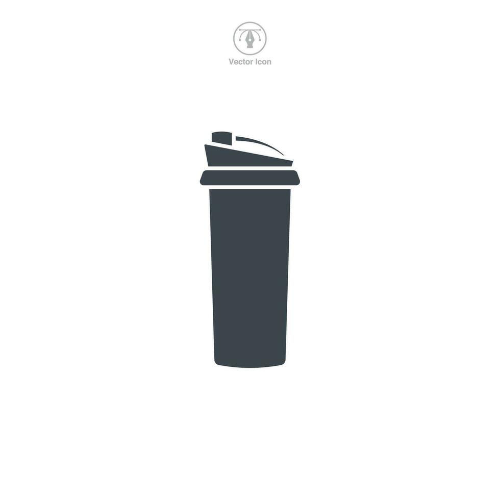 Protein Shake Icon symbol vector illustration isolated on white background
