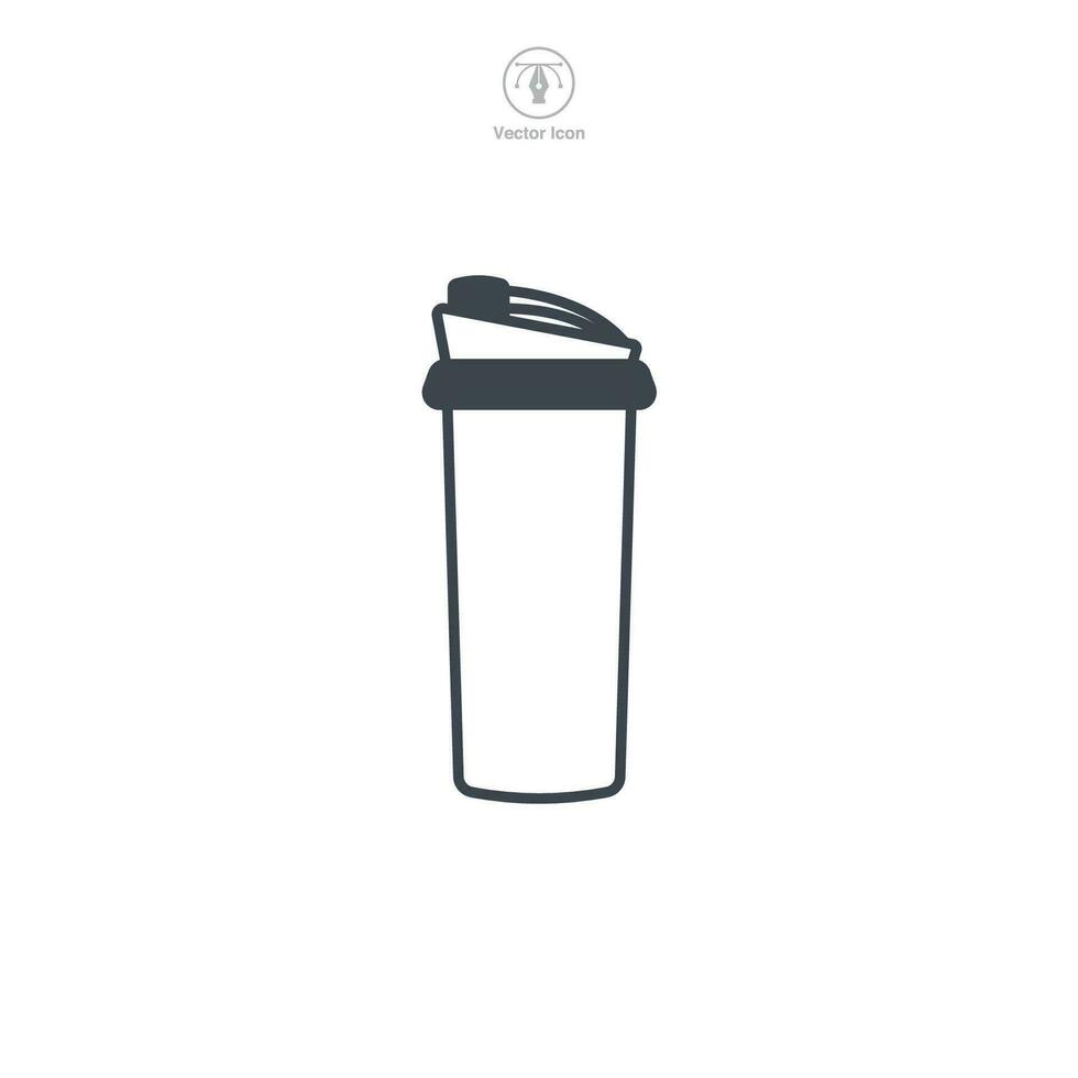 Protein Shake Icon symbol vector illustration isolated on white background