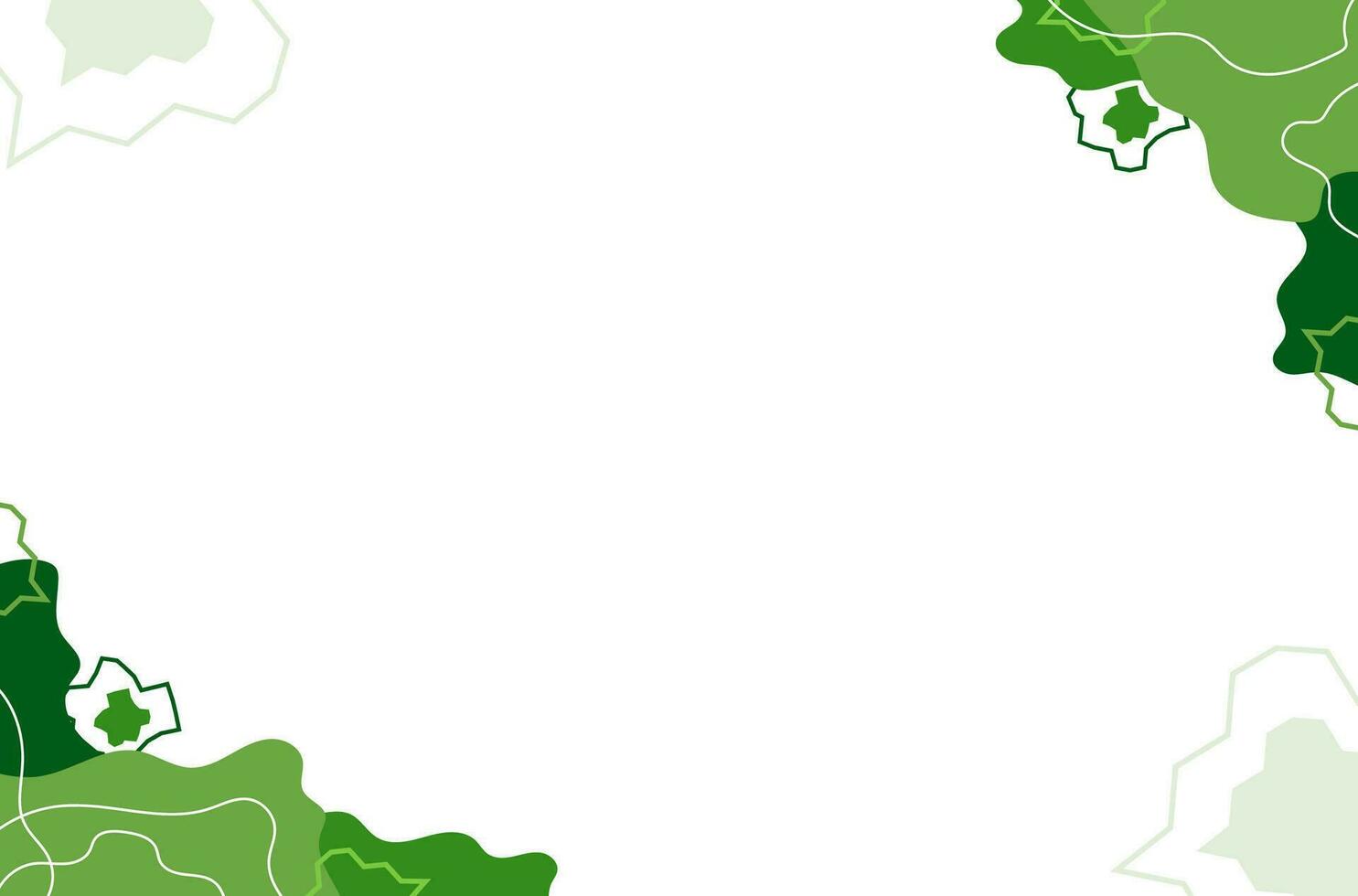 Green Abstract Hand Drawn Banner Background vector