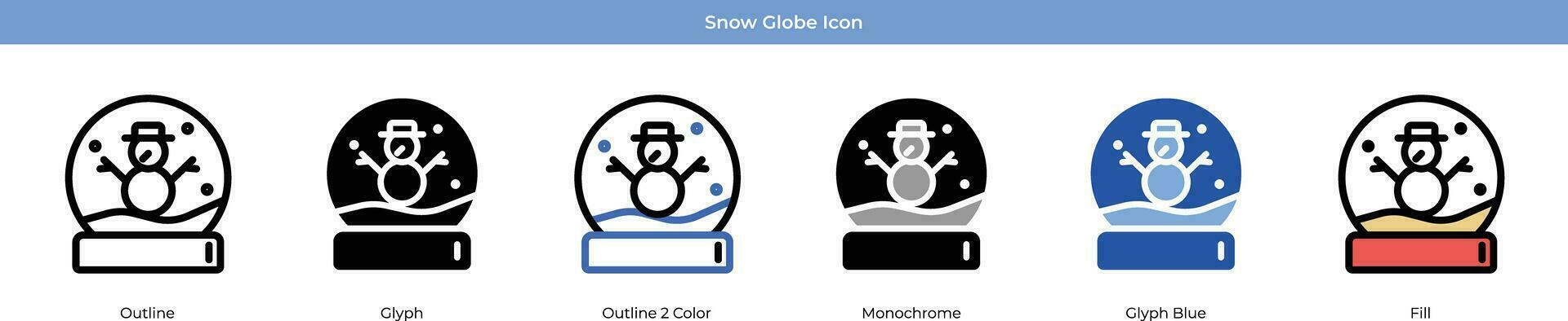 nieve globo icono vector