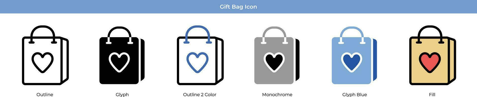 icono de bolsa de regalo vector