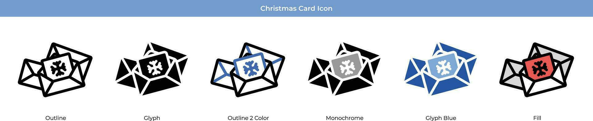 icono de tarjeta de navidad vector