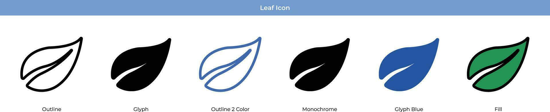 Leaf Icon Set vector