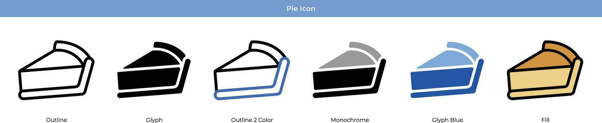 Pie Icon Set vector