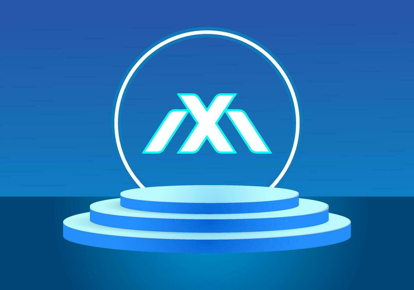 MX logo Blue Design. Vector logo design for business.