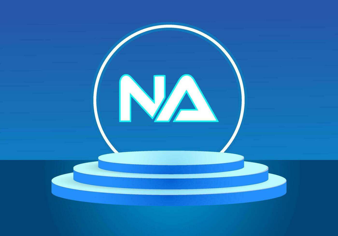 n / A logo azul diseño. vector logo diseño para negocio.