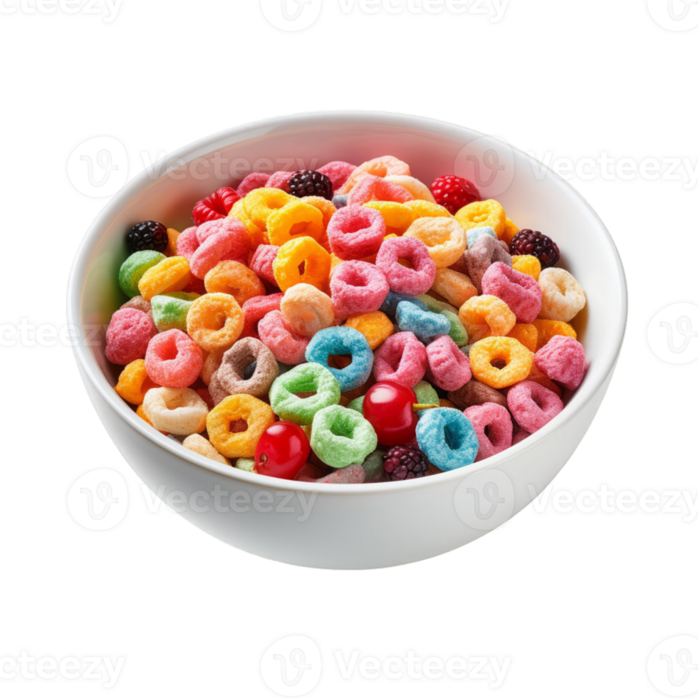 AI generated Breakfast Cereal Isolated On Transparent Background png
