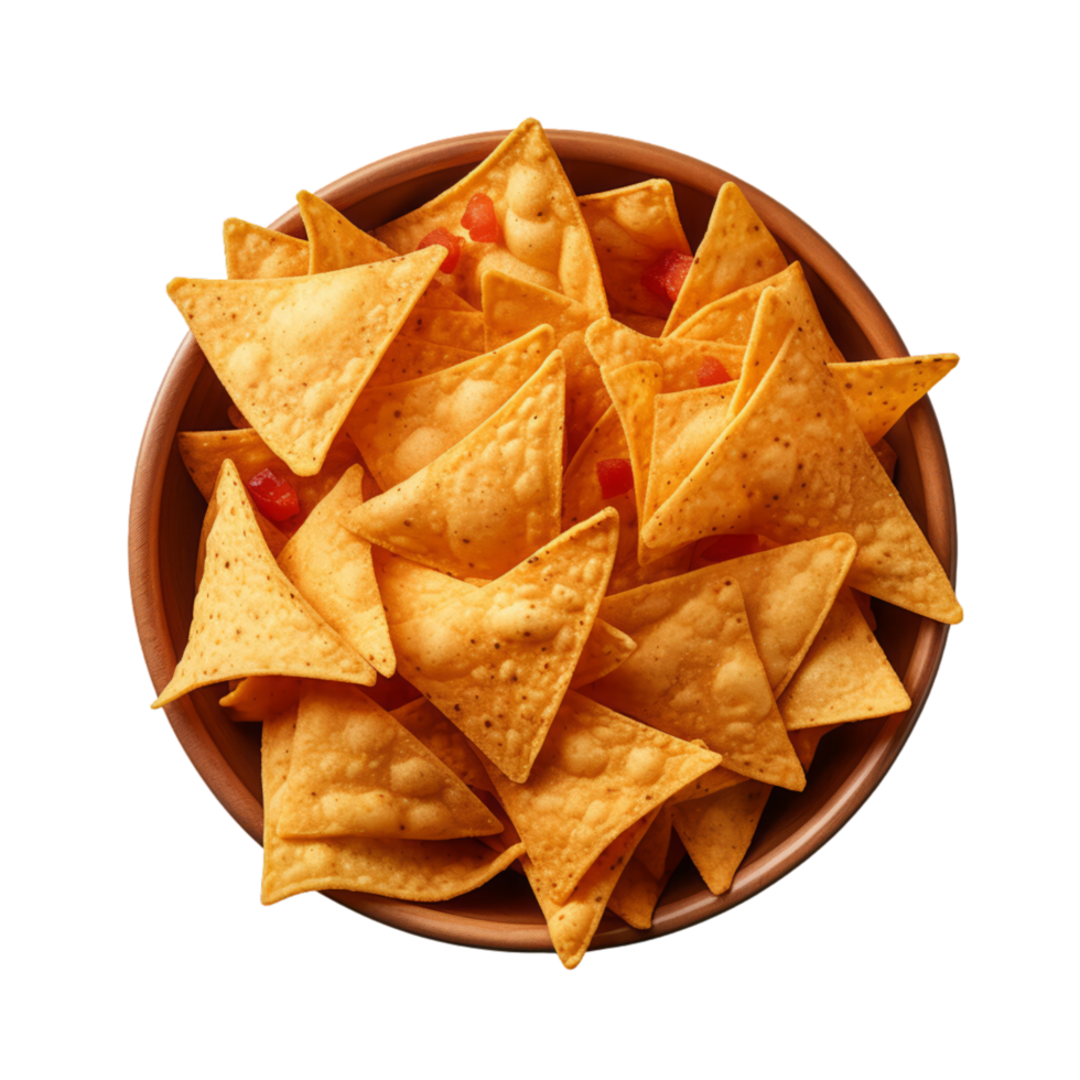 AI generated Delicious Nachos Isolated On Transparent Background png