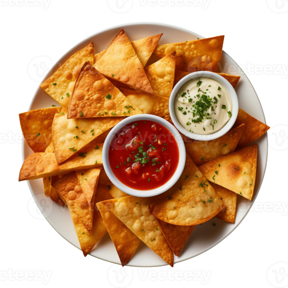 AI generated Delicious Nachos Isolated On Transparent Background png