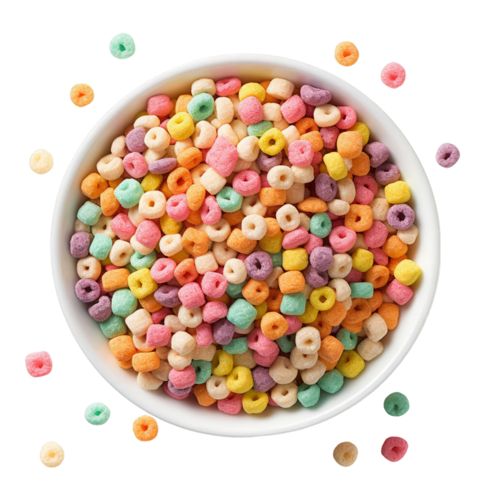 AI generated Breakfast Cereal Isolated On Transparent Background png