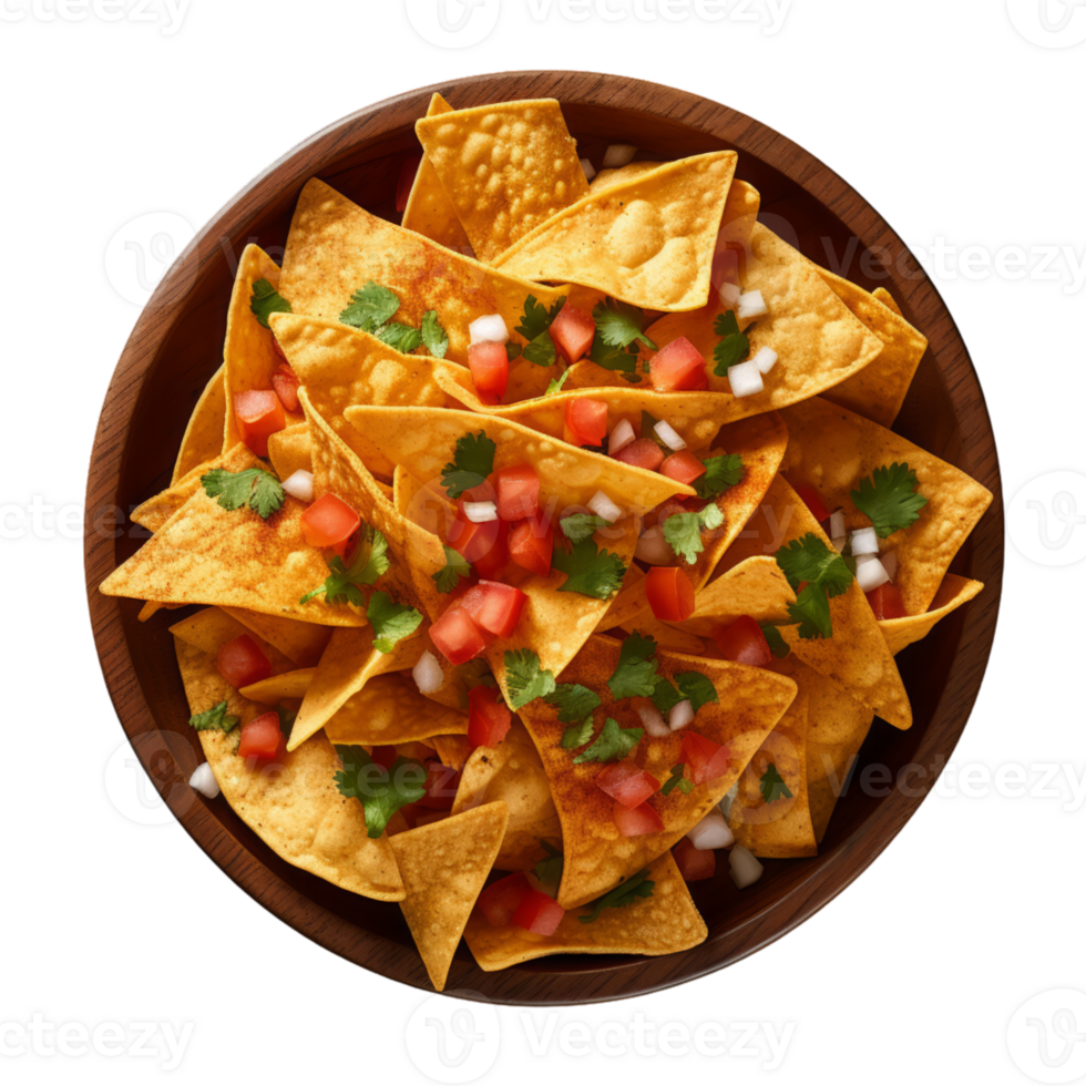 AI generated Delicious Nachos Isolated On Transparent Background png