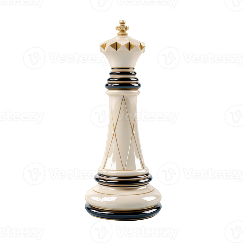 AI generated 3D Chess Pieces Isolated On Transparent Background png