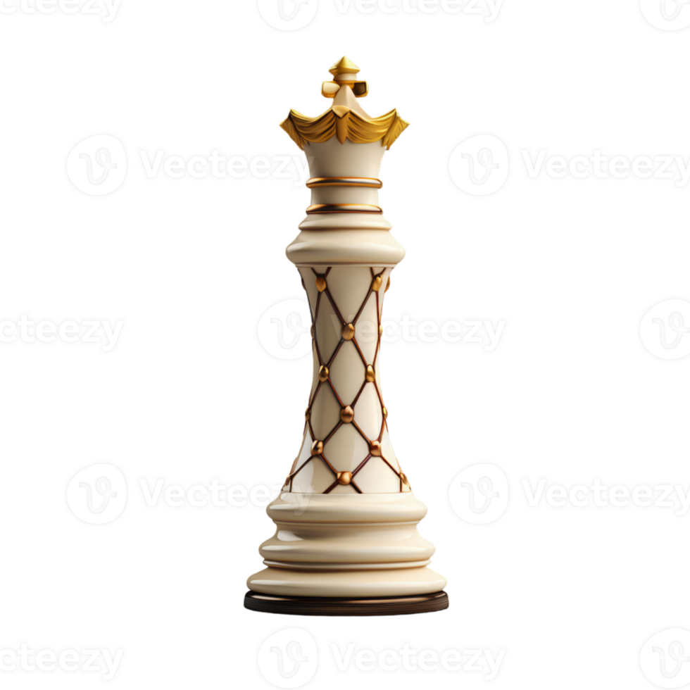 AI generated 3D Chess Pieces Isolated On Transparent Background png