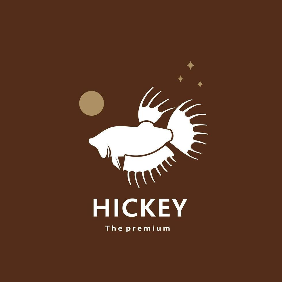 animal hickey natural logo vector icon silhouette retro hipster