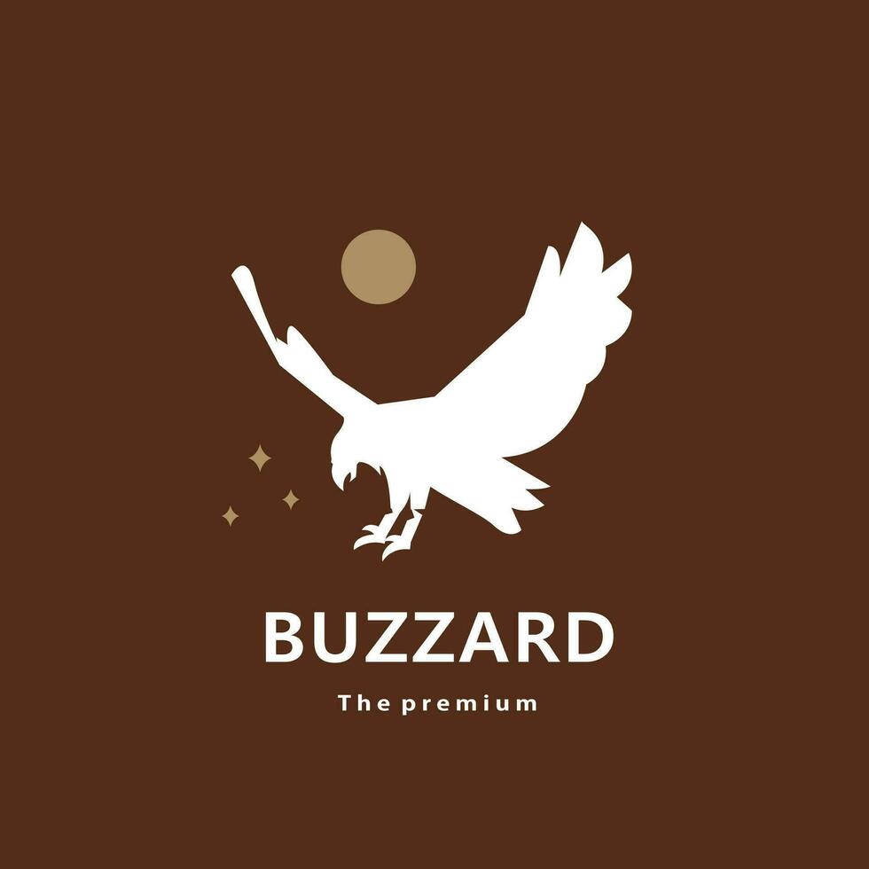 animal buzzard natural logo vector icon silhouette retro hipster