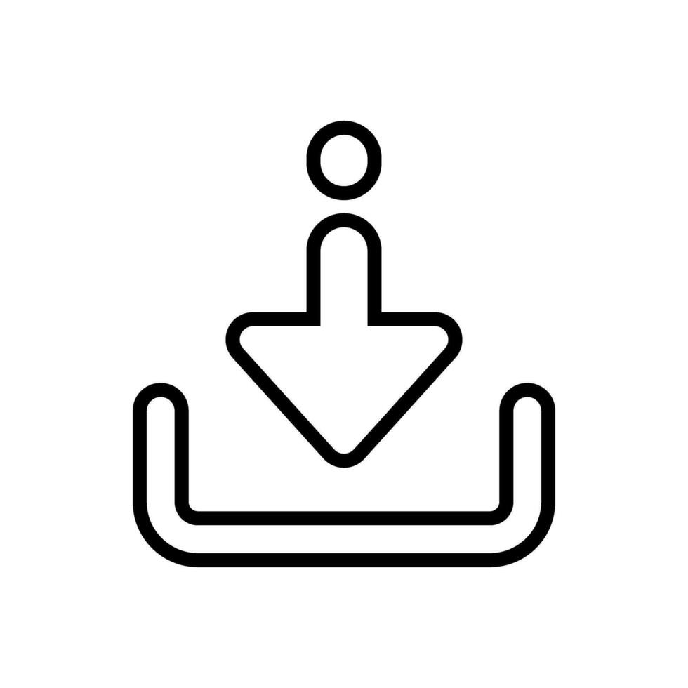 Download icon vector. Upload button illustration. Load symbol or logo. vector