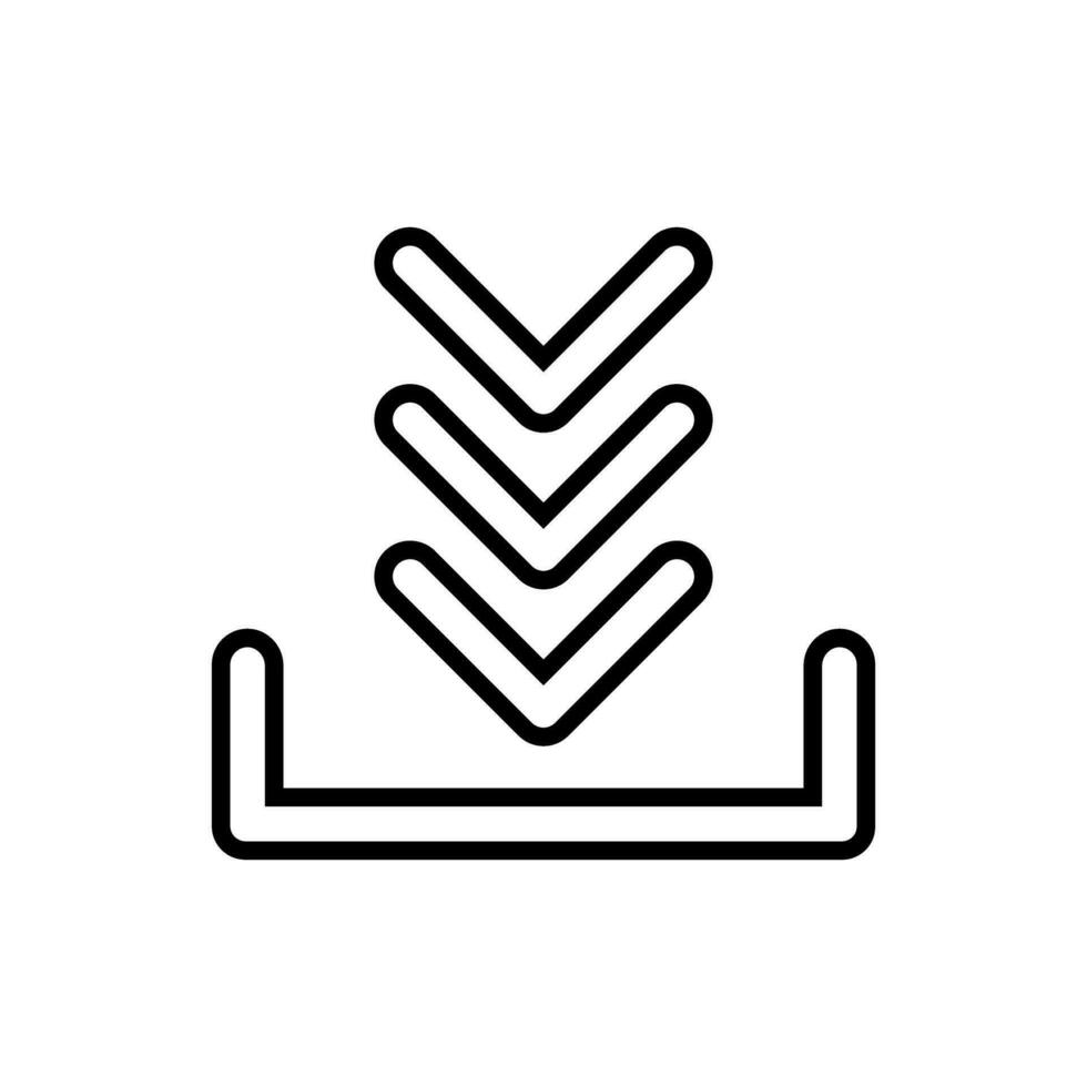 Download icon vector. Upload button illustration. Load symbol or logo. vector