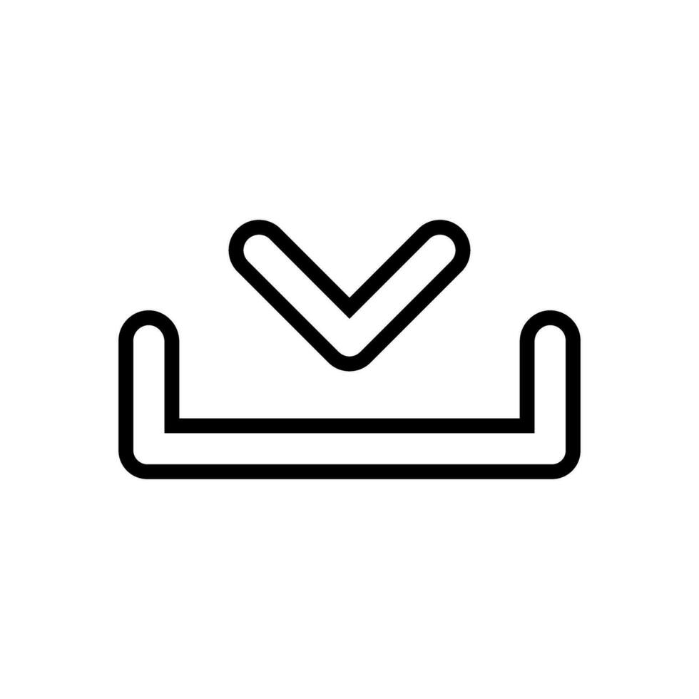 Download icon vector. Upload button illustration. Load symbol or logo. vector