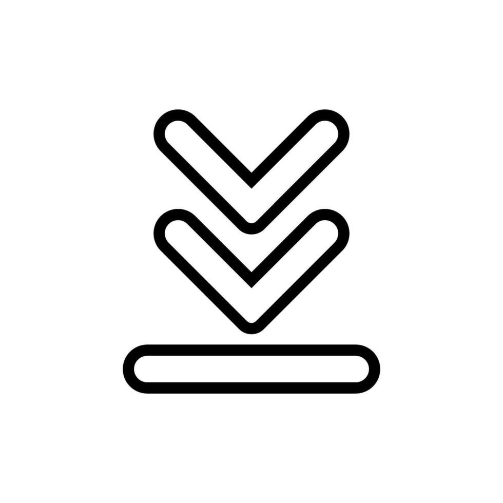 Download icon vector. Upload button illustration. Load symbol or logo. vector