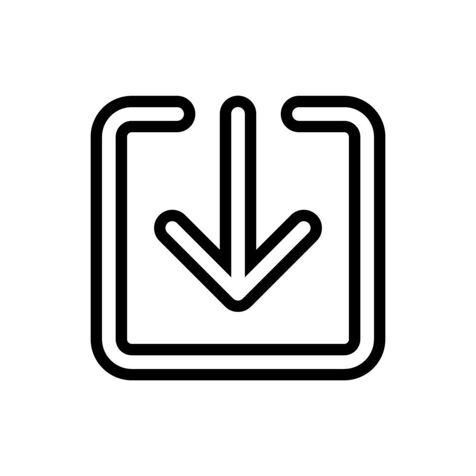 Download icon vector. Upload button illustration. Load symbol or logo. vector