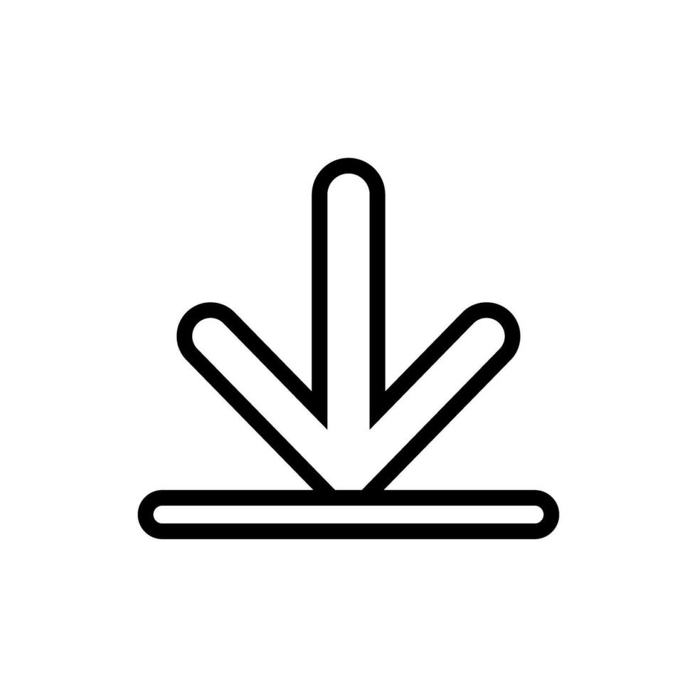 Download icon vector. Upload button illustration. Load symbol or logo. vector