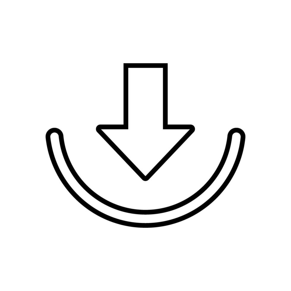Download icon vector. Upload button illustration. Load symbol or logo. vector