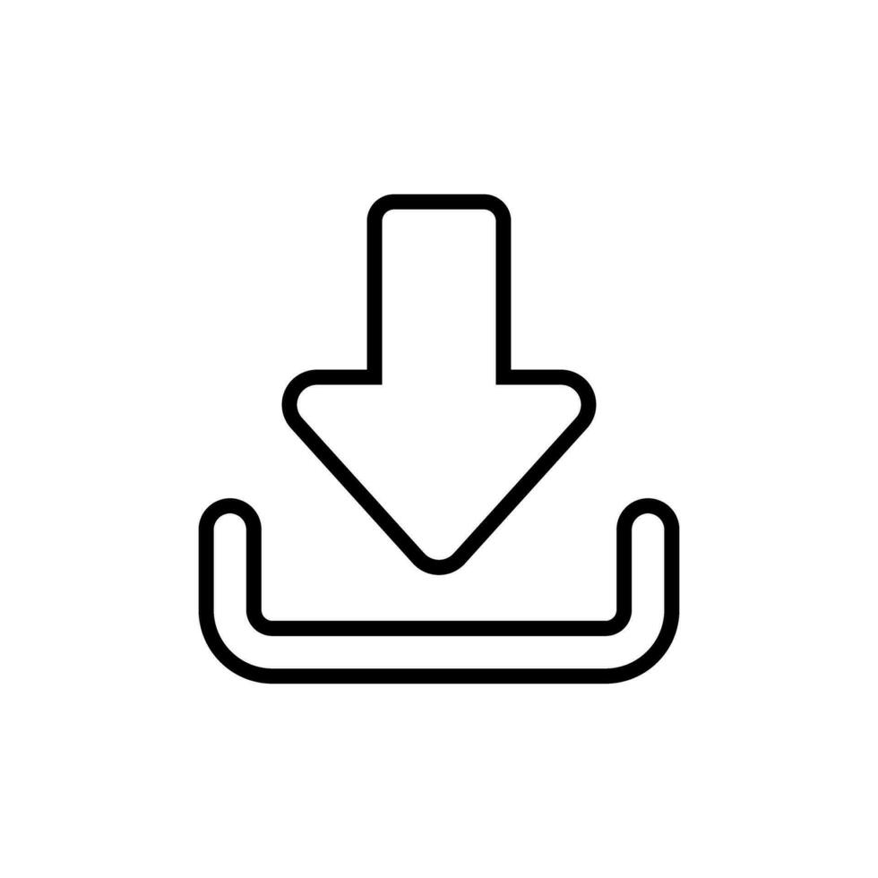 Download icon vector. Upload button illustration. Load symbol or logo. vector