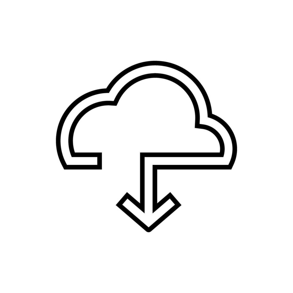 Download icon vector. Upload button illustration. Load symbol or logo. vector