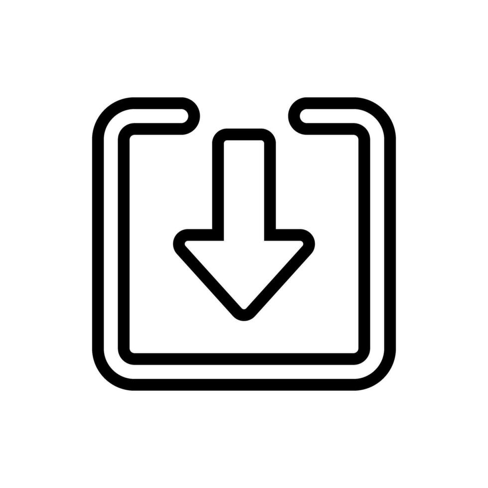 Download icon vector. Upload button illustration. Load symbol or logo. vector