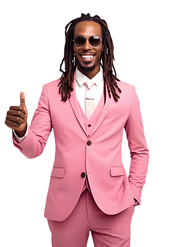 AI generated Positive Young Man with Thumbs Up Gesture png