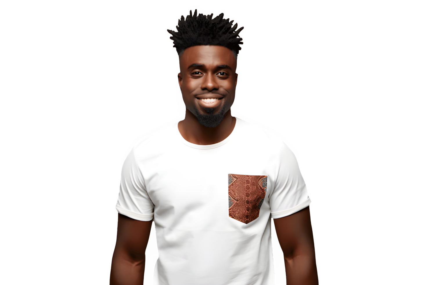 AI generated Smiling Young Man in Casual White T-shirt png