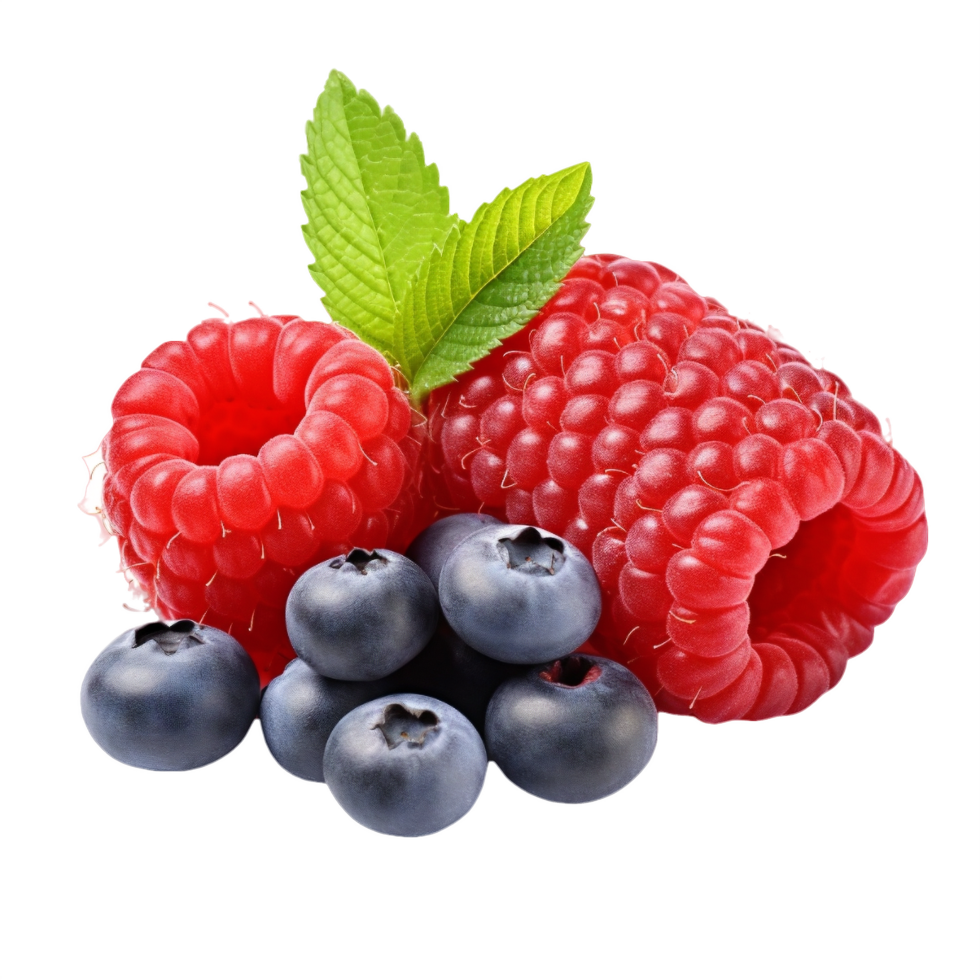 AI generated Assorted Fresh Berries on transparent background png