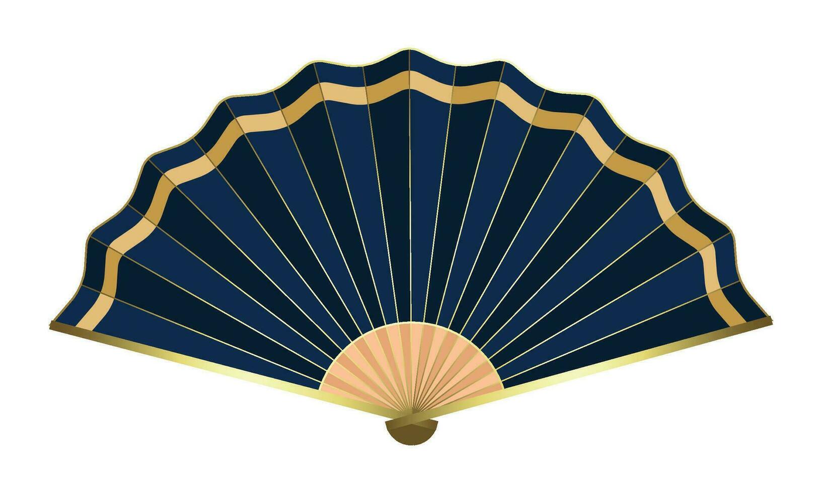 Vector chinese asian fan decoration element for chinese new year ornament