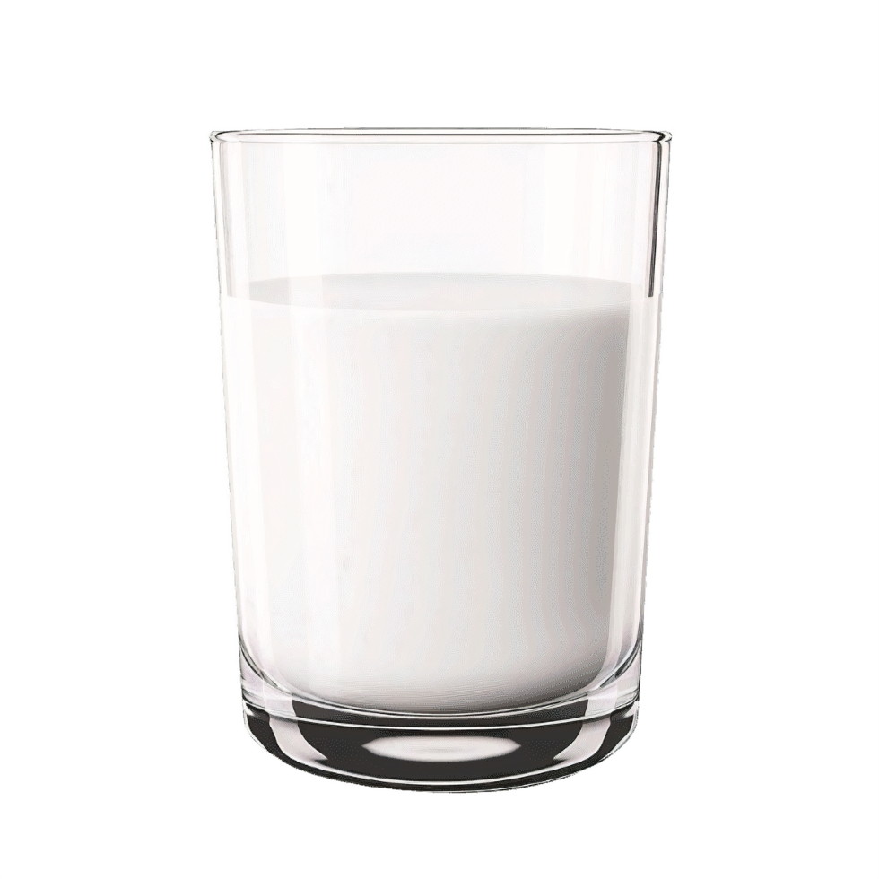 AI generated Classic Glass of Milk isolated on transparent background png
