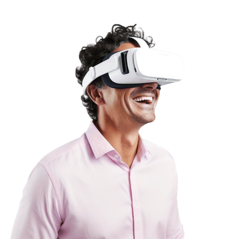 AI generated Joyful Experience in Virtual Reality png