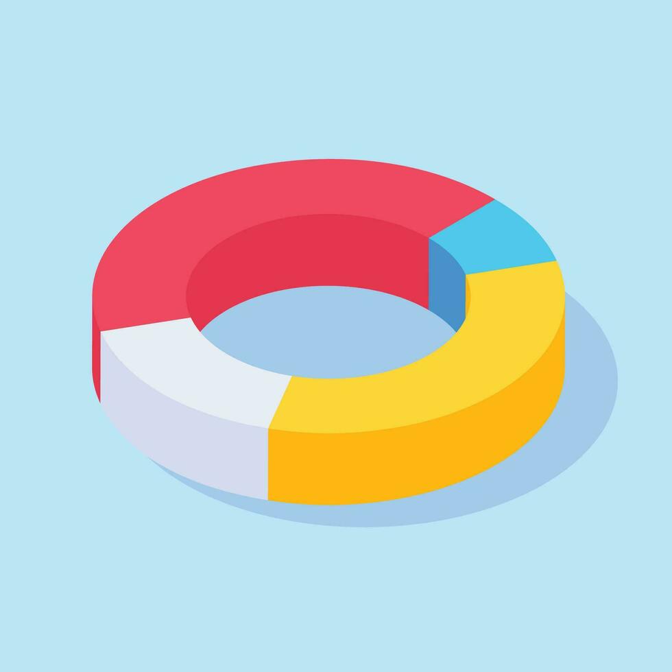 Vector colourful isometris infographic element