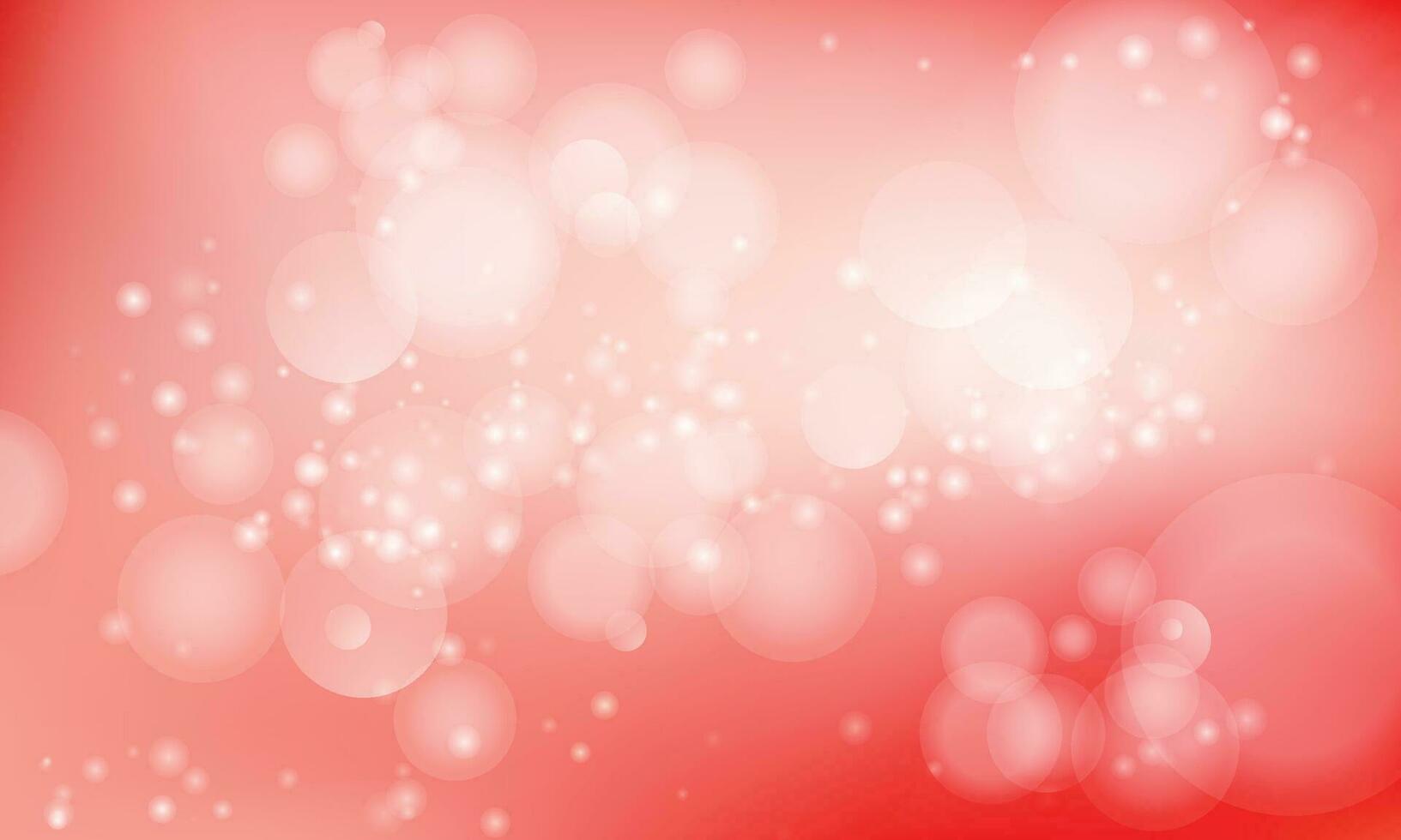 Vector red background with glowing sparkle bokeh