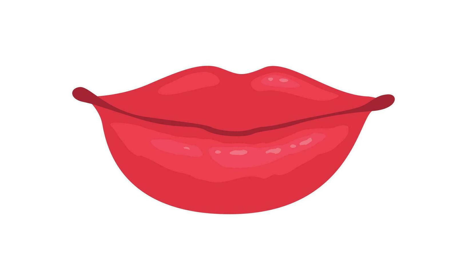 Vector mouth pop art makeup icon isolated