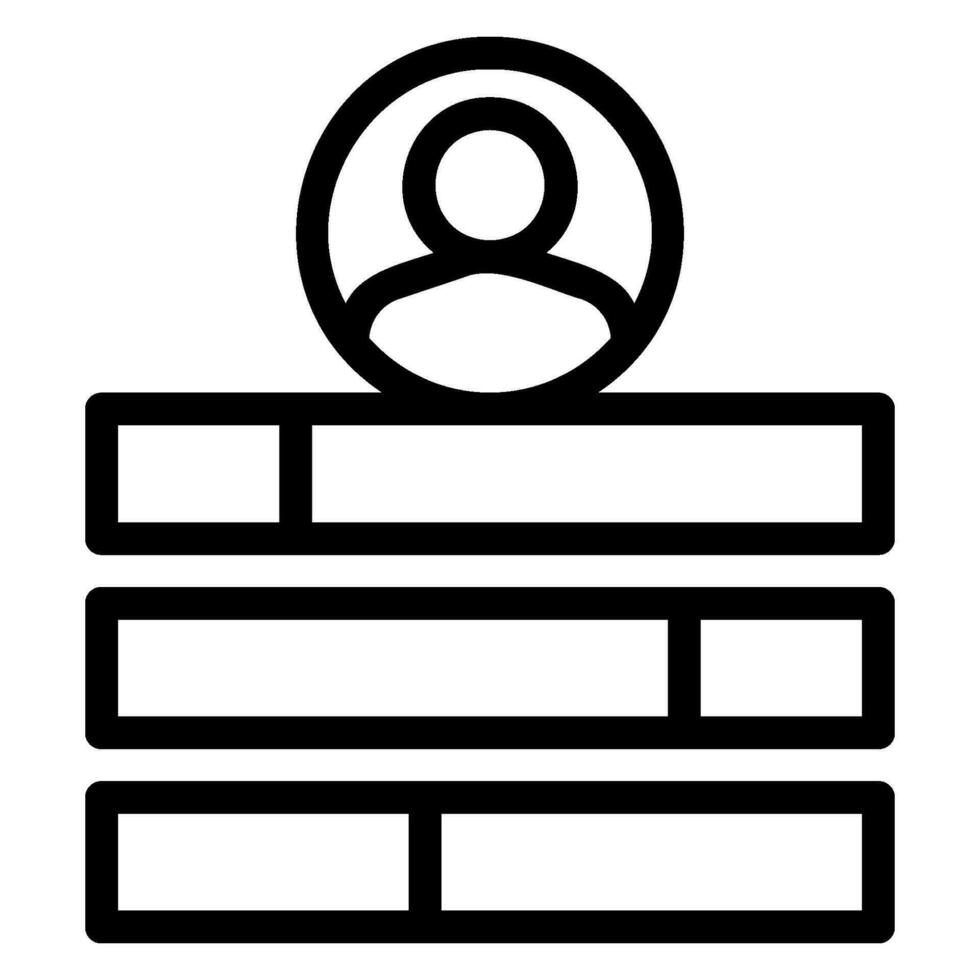 user line icon vector