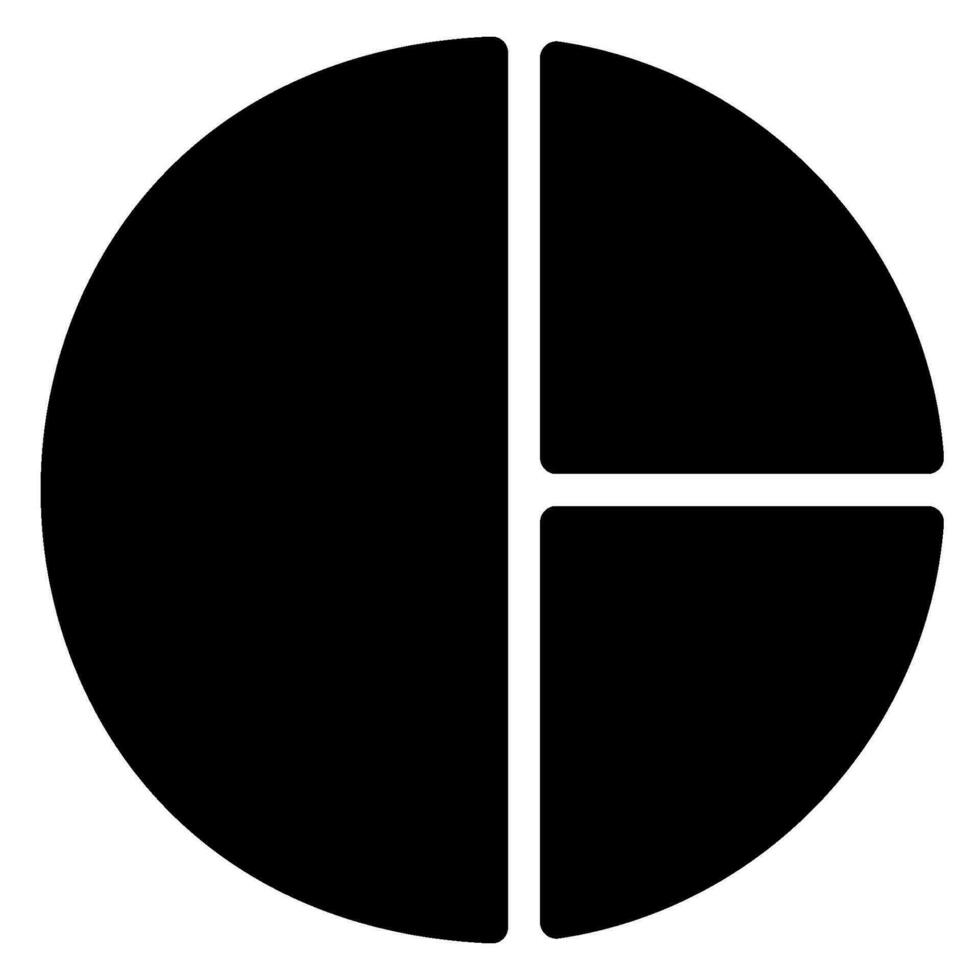 icono de glifo de gráfico circular vector