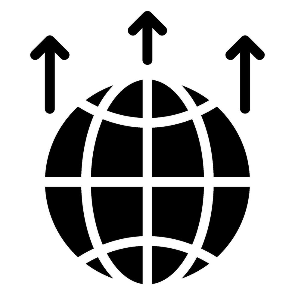 global glyph icon vector